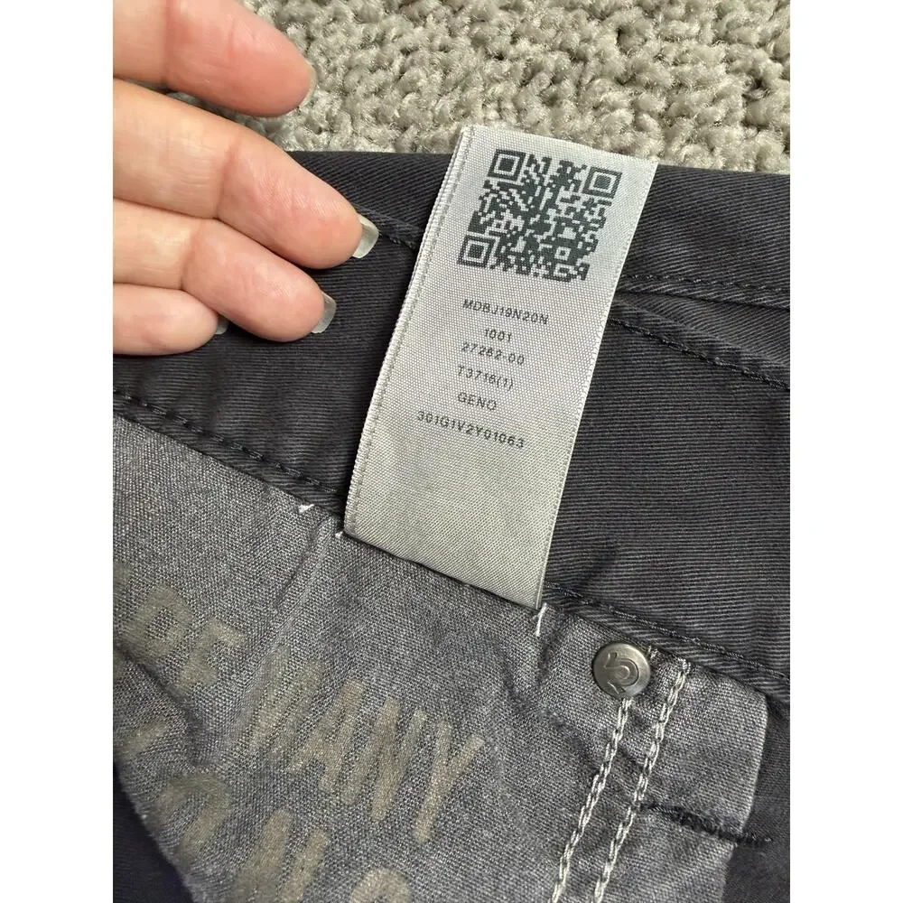 True Religion Jeans Mens 40x33 Black Geno Relaxed Straight Distressed Pockets